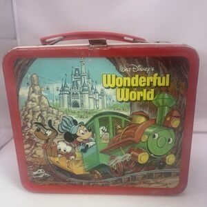 Vintage 1970s Walt Disney World Mickey Mouse And Friends Lunch Box / No Thermos